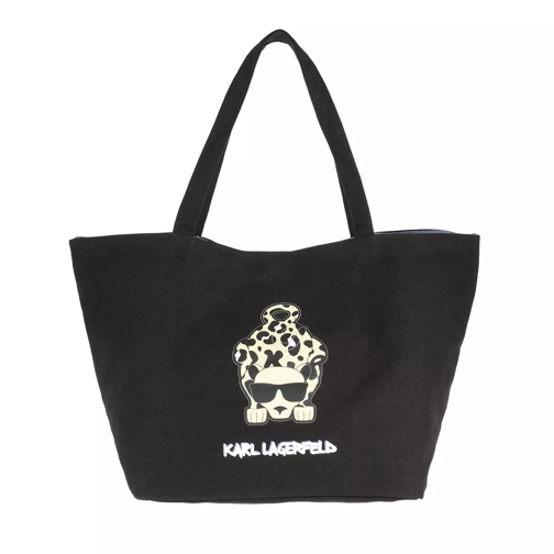 Karl Lagerfeld K/Karlimals Canv Tote Cheetah A999 Black Shopping Bag