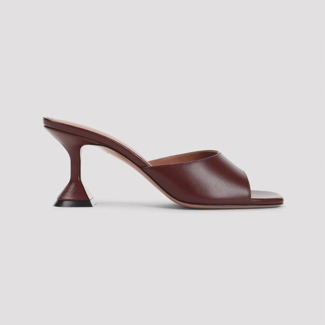 Thumbnail - Amina Muaddi Slipper & Pantoletten - Flared Heel Open-Toe Mules - Gr. 41 (EU) - in Schwarz - für Damen