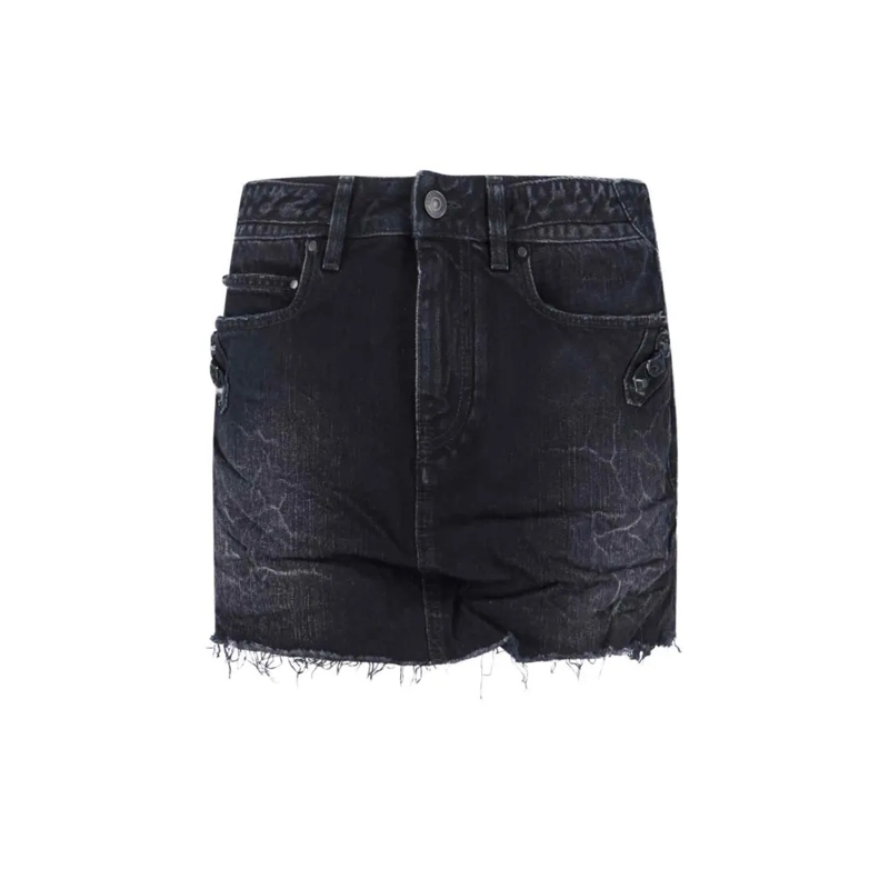 Balenciaga Spijkerrok Sleek Tailored Black Skirt With Minimalist Design Black