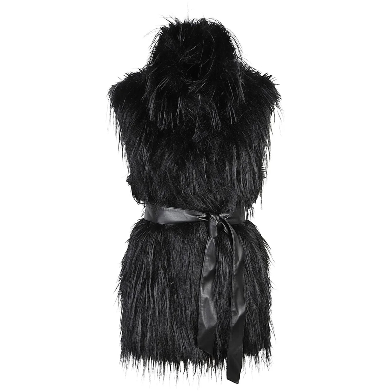 Pinko Veste de transition Neva Faux Fur Vest Black schwarz