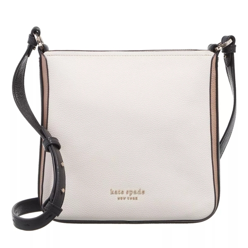 Kate Spade New York Hudson Colorblocked Pebbled Leather Small Messenge Parchment Multi Messenger Bag