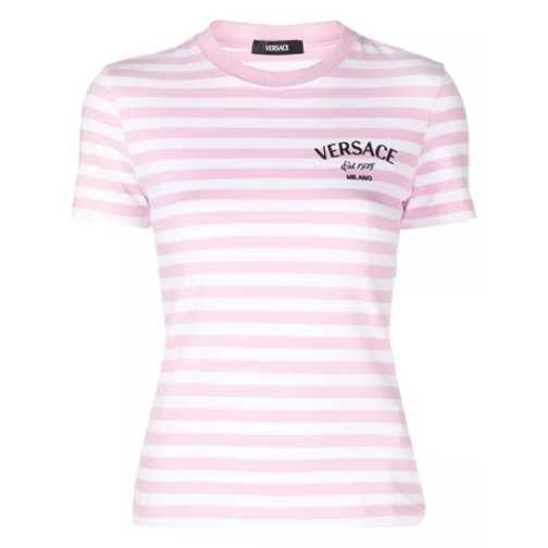 Versace T-Shirt Nautical Stripe Pink/White Pink 