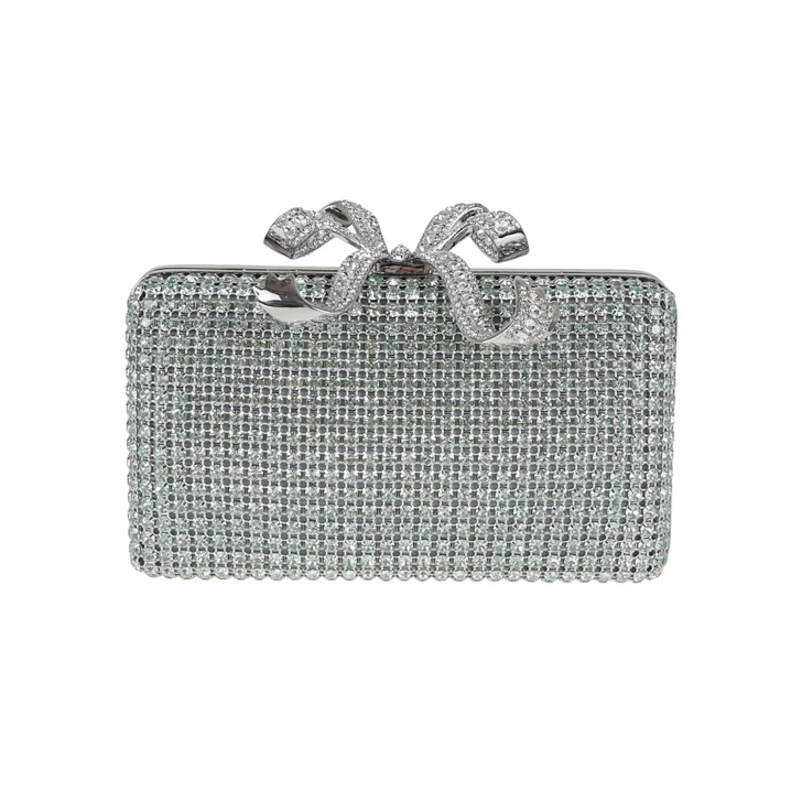 クラッチバッグ Self-portrait Clutches Green Self Portrait Green Chainmail Clutch Bag Green | Clutch