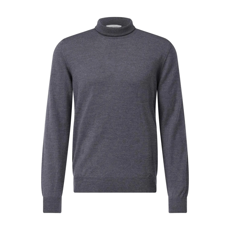 Gran Sasso  Rollkragen-Pullover aus Schurwolle Grau