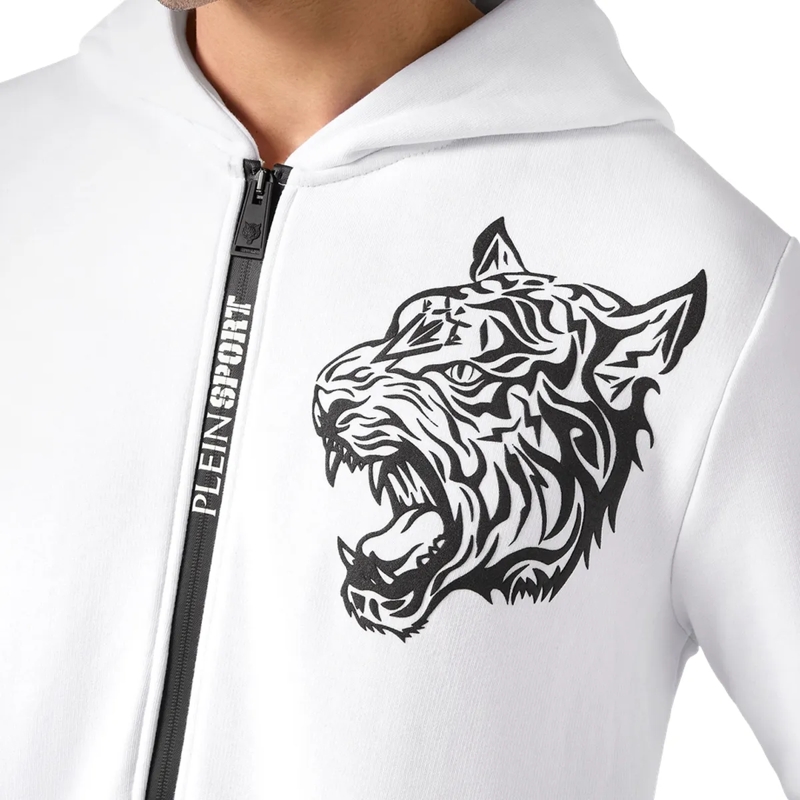 Plein Sport Top Sweatjacke Mit Kapuze weiss(Image 5)