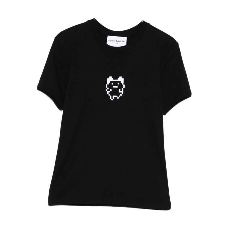 Coperni T-Shirt Classic Fit Black Cotton T-Shirt Black