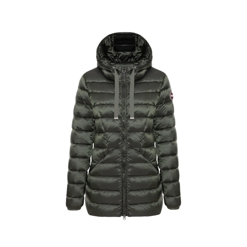 Colmar Originals  Tailored Quilted Down Coat With Adjustable Hood Grey