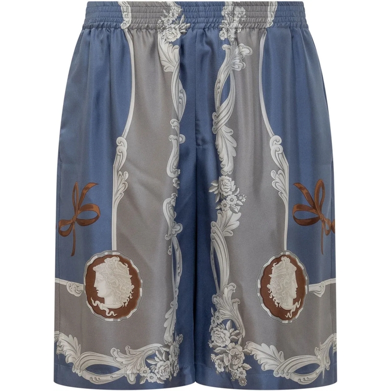 Versace Shorts Short in Seta Cameo blau