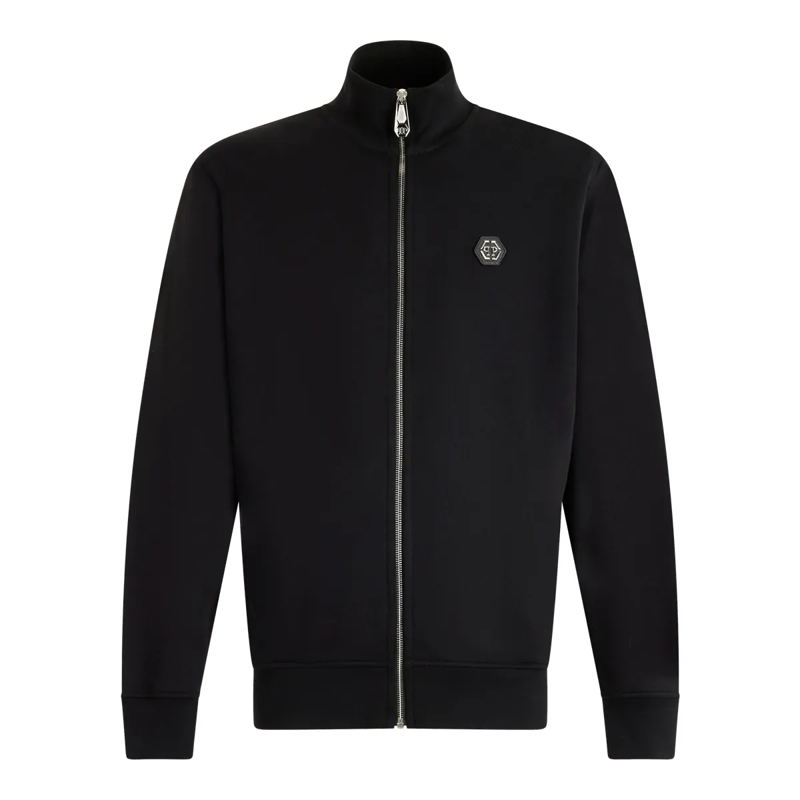 Philipp Plein Daunenjacke Tracksuit Jacket Painted Skull schwarz