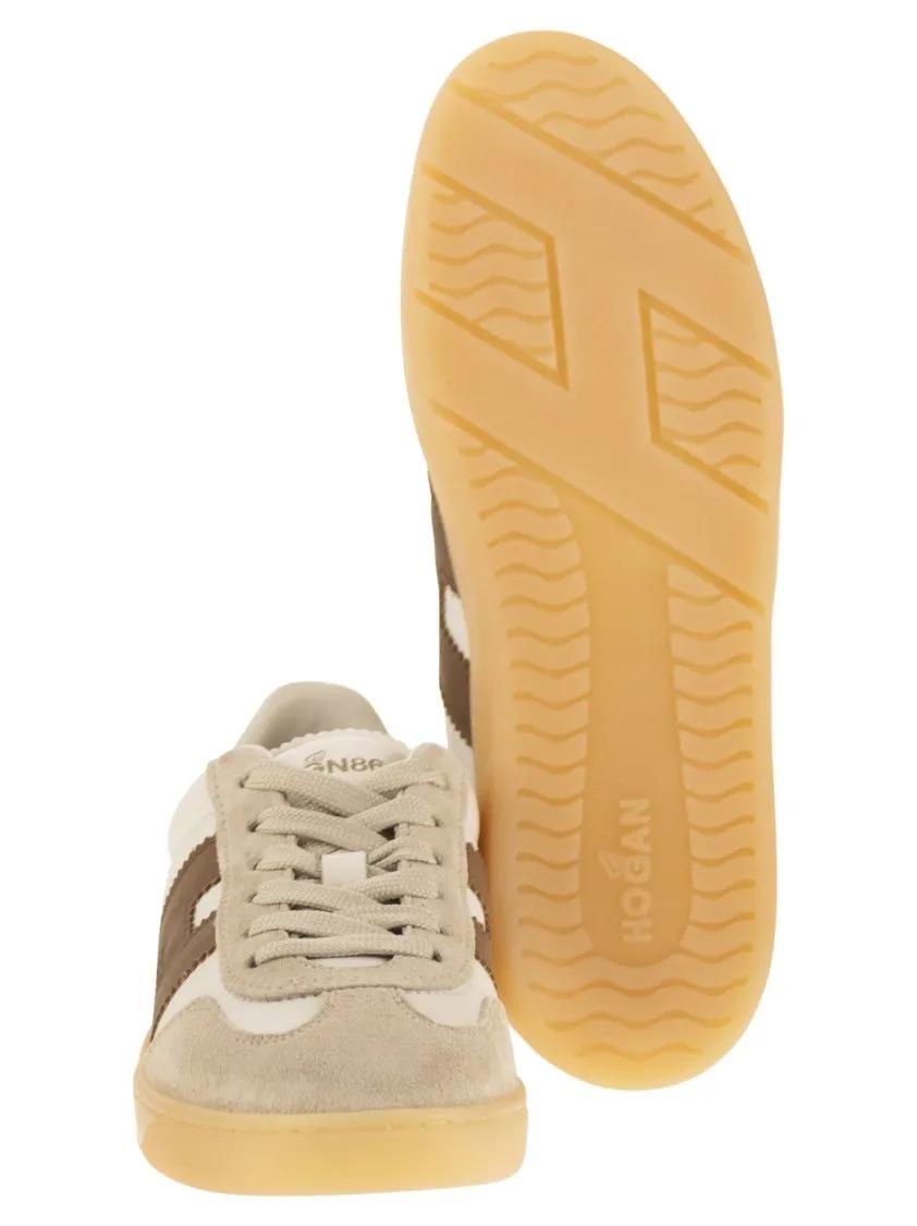 Thumbnail - Hogan Low-Top Sneaker - Cool - Leather And Suede Trainers - Gr. 39 (EU) - in Beige - für Damen
