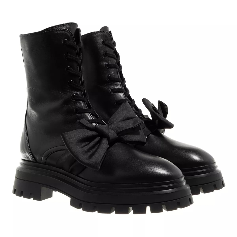 Stuart Weitzman Schnürstiefel Bedford Loveknot Bootie Black