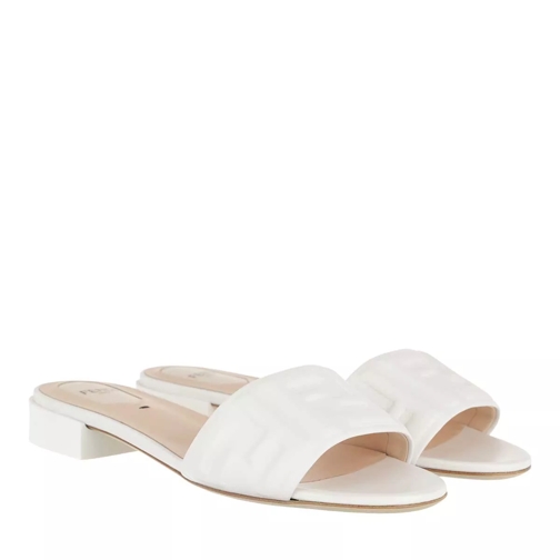 Fendi FF Logo Sandals White Slip-in skor