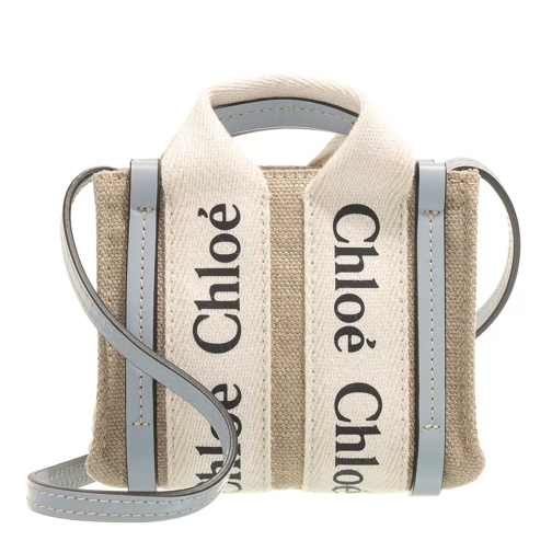 Chloé Woody Nano Bag White Blue Micro Bag
