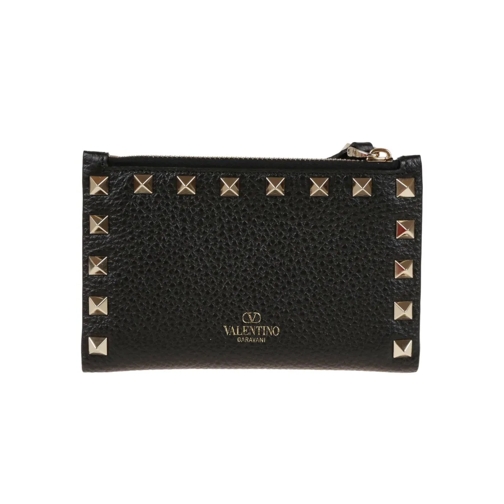 Valentino Geldbörse Rockstud Coin And Card Purse Black