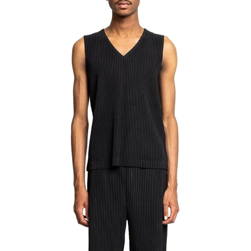 Issey Miyake T-shirts BASICS VEST BLACK schwarz