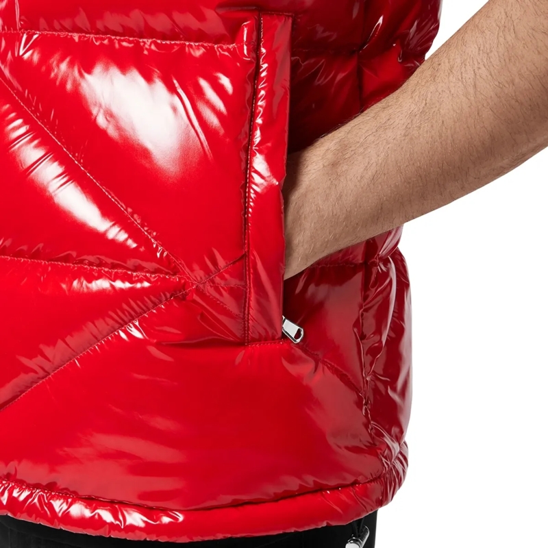 Philipp Plein Lederjacke Jacke Hexagon rot(Image 5)