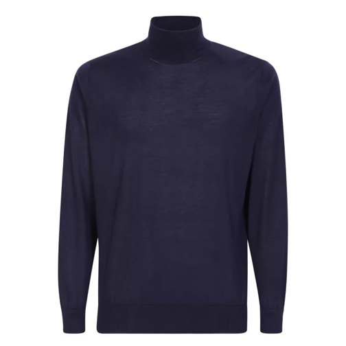 Colombo Silk And Cashmere Sweater Blue 
