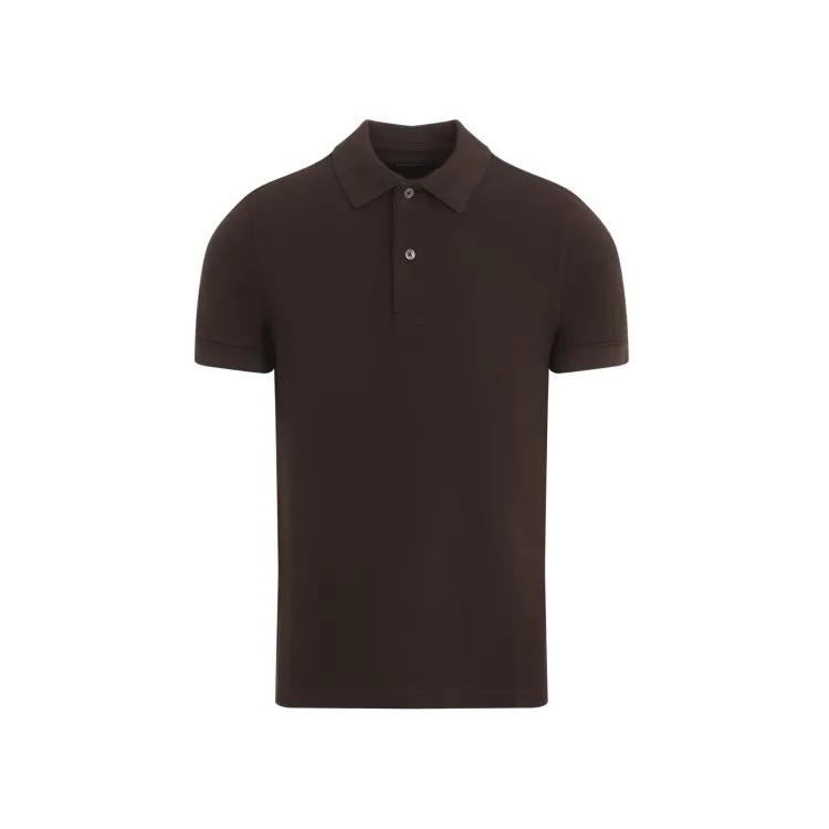 Tom Ford - Tennis Piquet Polo Shirt - Größe 48 - braun