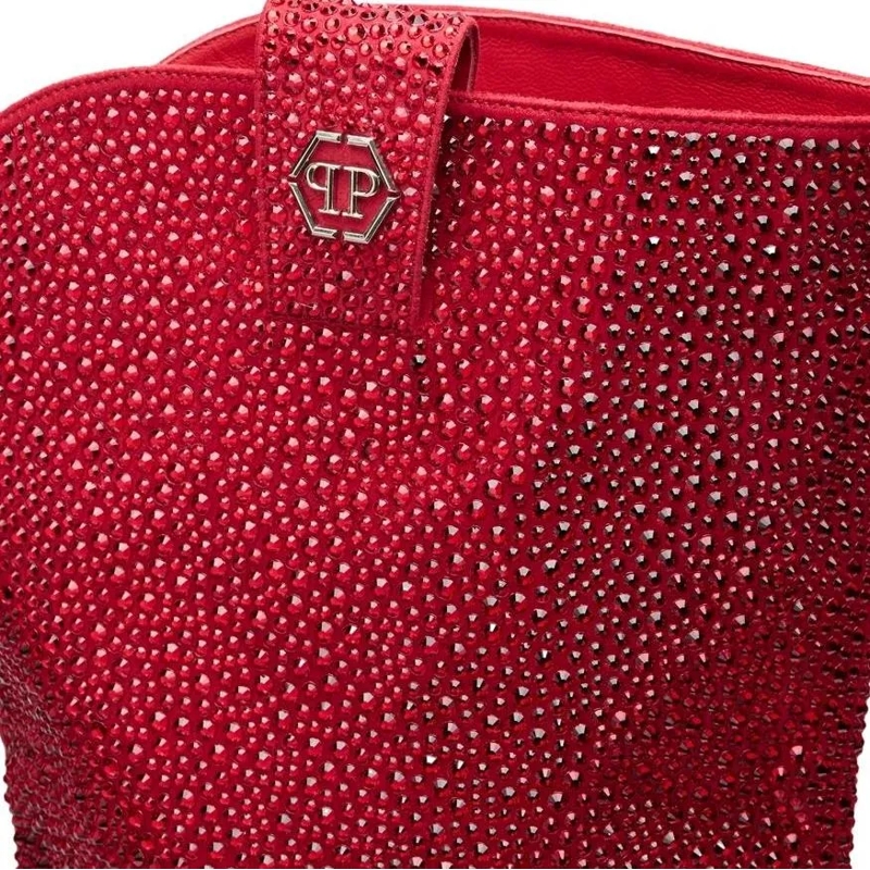 Philipp Plein Stiefel Stiefel Niedrige Absätze Overknee Verziert rot(Image 5)