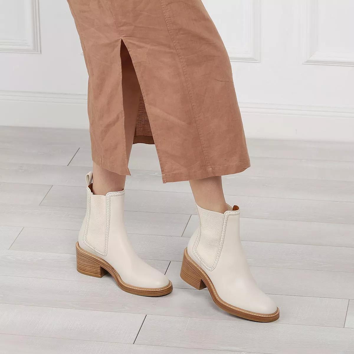 Chloe white shop ankle boots