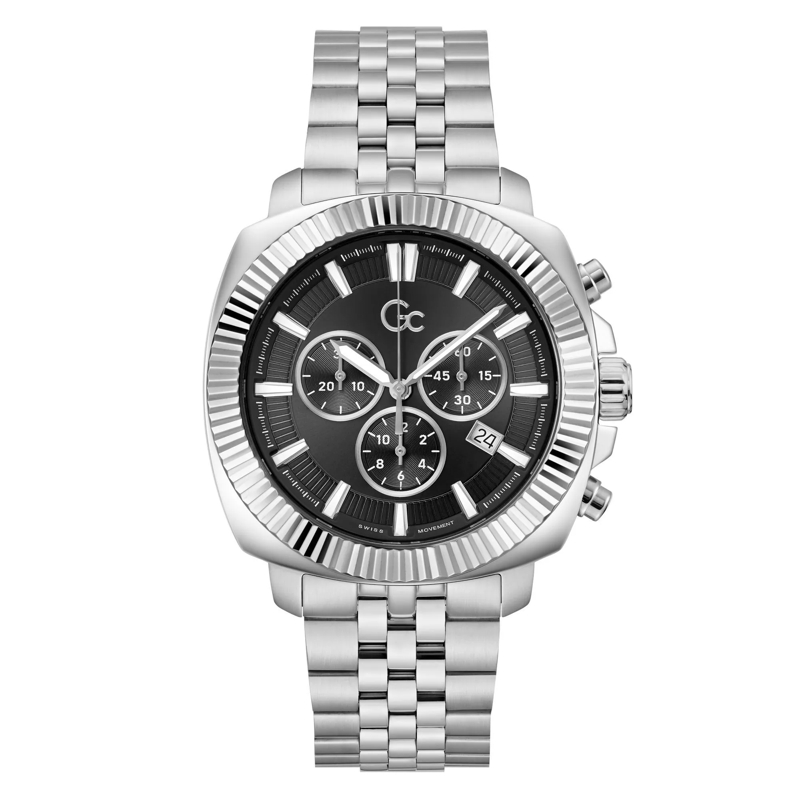 GC Quarzuhr Quarz-Chronographenuhr Gc Flair Coussin silber