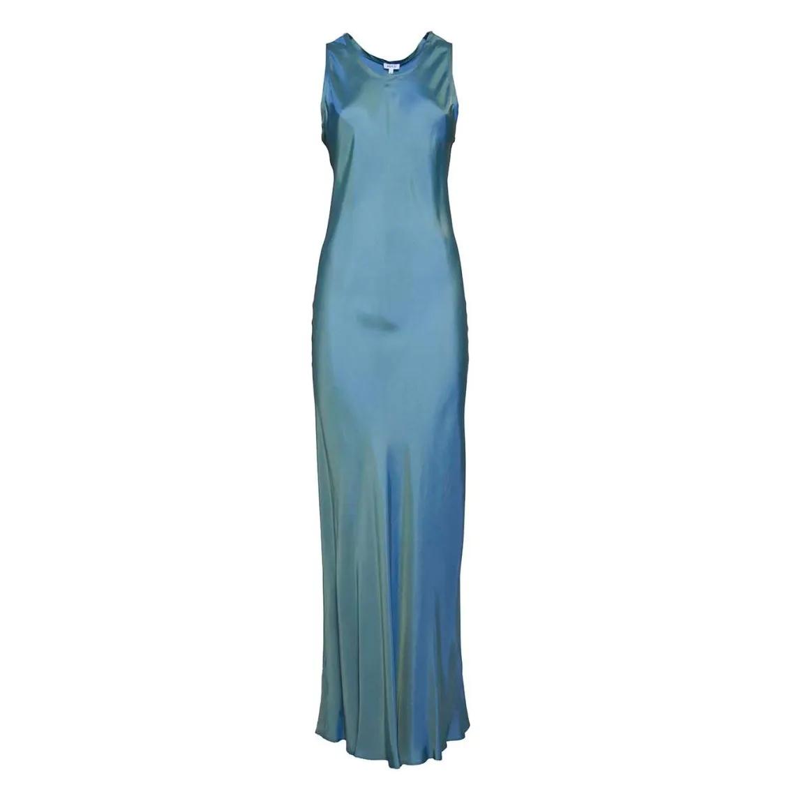 Thumbnail - Aspesi - Slip Dress In Viscose Twill - Light Blue - Größe 42 - blau