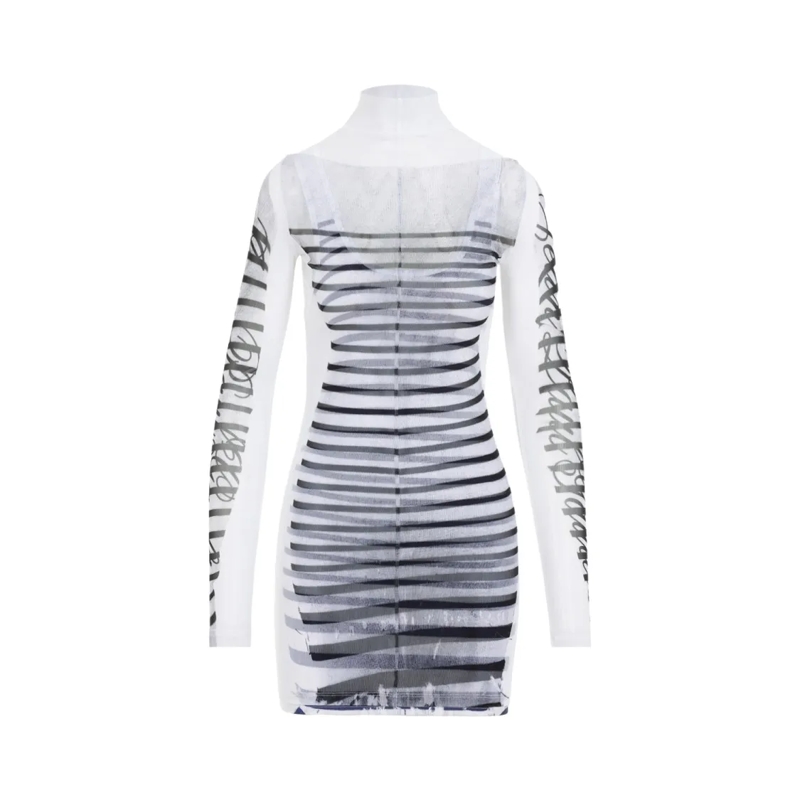 Jean Paul Gaultier Minikleid Mariniere Mini Dress Grey