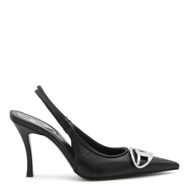 Diesel Pumps Black Leather Pumps Black