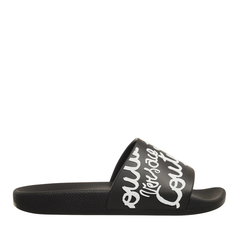 Versace Jeans Couture Slides Fondo Shelly Dis. Sq1 Black + White