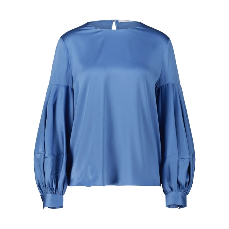 Herzensangelegenheit Blouse Blusenshirt aus Seide Blau
