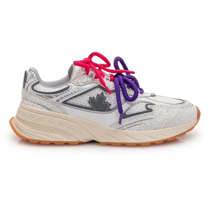 Dsquared2 Low-Top-Sneaker Sneakers dal design dinamico con lacci a contrasto grau
