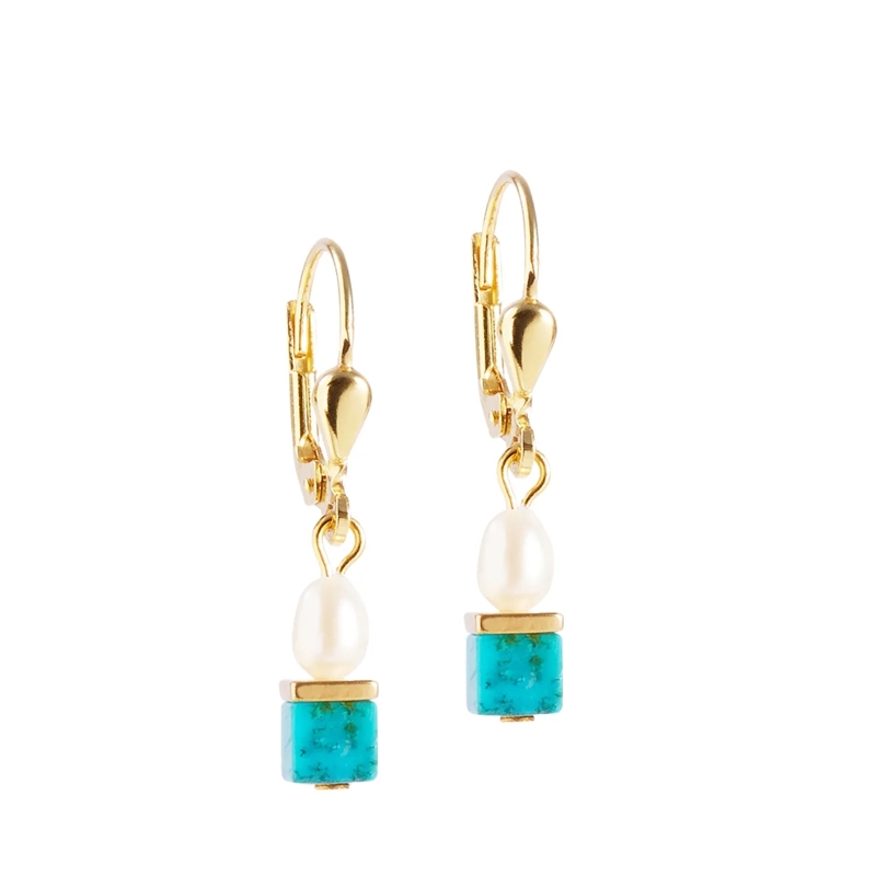 COEUR DE LION Ohrstecker Ohrringe Princess Fusion Pearls türkis