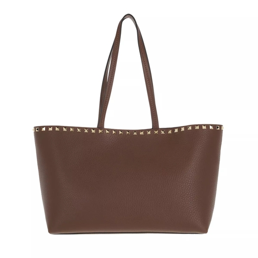 Valentino Garavani Rockstud Shopping Bag Calfskin Deep Taupe Shopping Bag