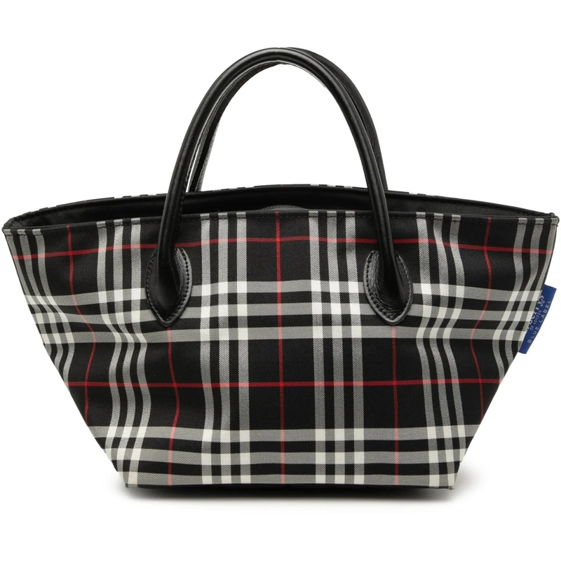 Burberry Tote House Check Nylon Handbag schwarz