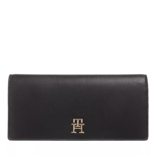 Tommy Hilfiger Th Casual Large Wallet Black Tvåveckad plånbok
