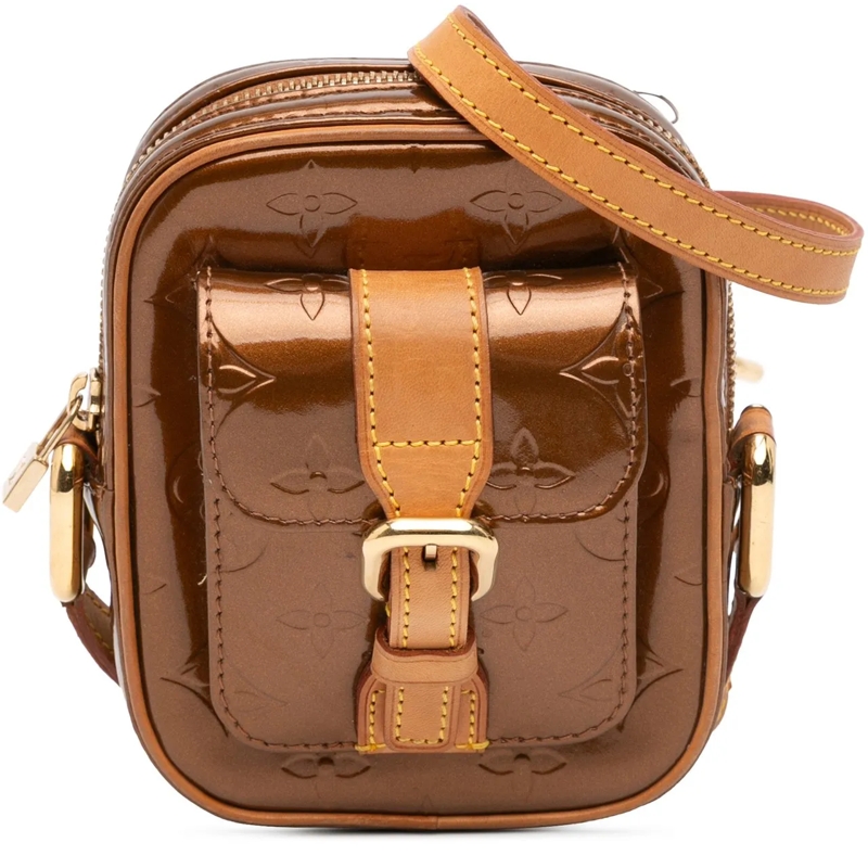 Louis Vuitton Schultertasche Monogram Vernis Christie PM braun