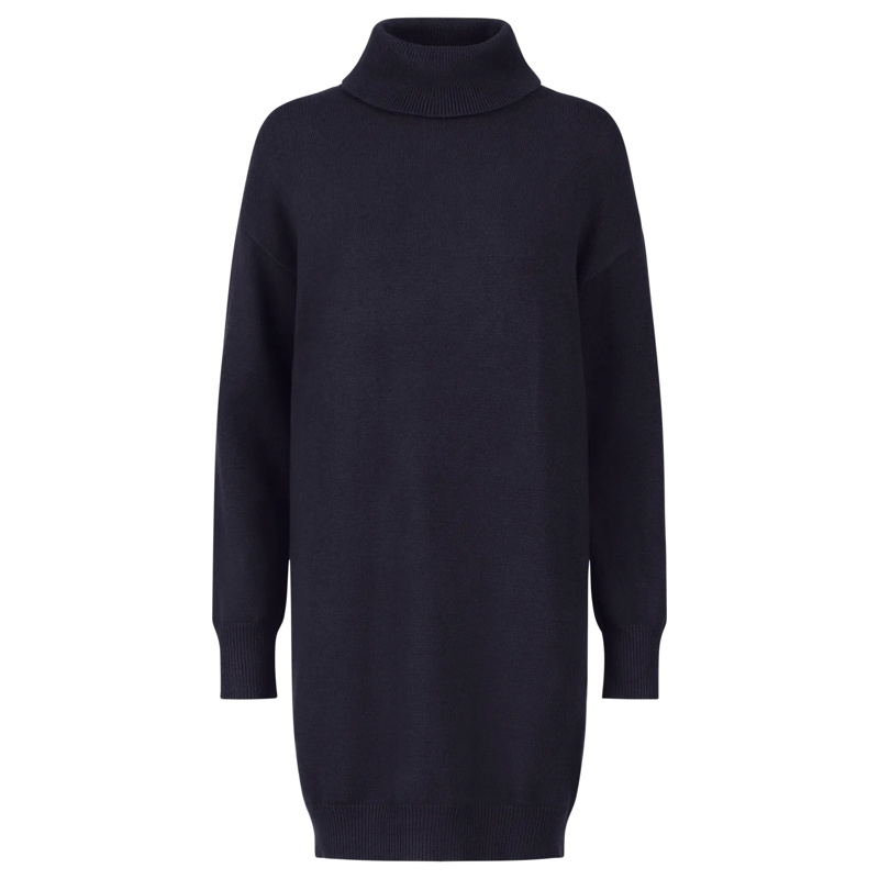 Apart Strickkleid Overside Strickkleid dunkel-blau