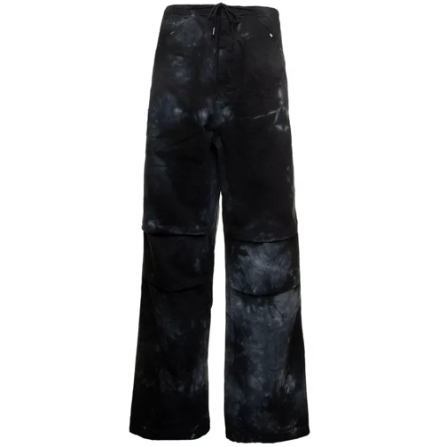 Darkpark 'Daisy' Black Oversized Tie-Dye Pants In Gabardine Black Jeans