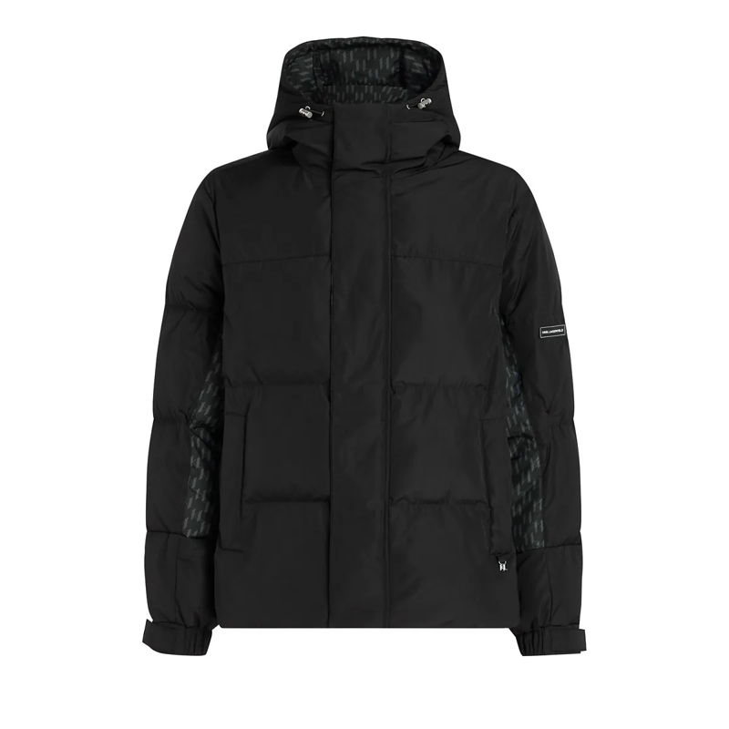 Karl Lagerfeld Daunenjacke MONOGRAM PUFFERJACKE schwarz