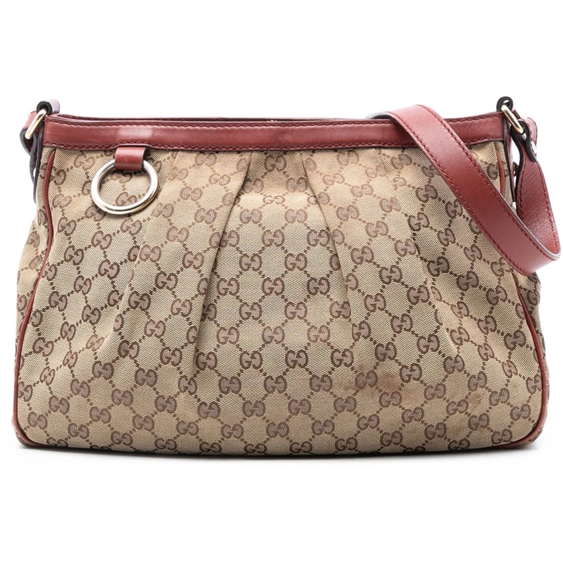 Gucci Schultertasche GG Canvas Sukey Crossbody braun