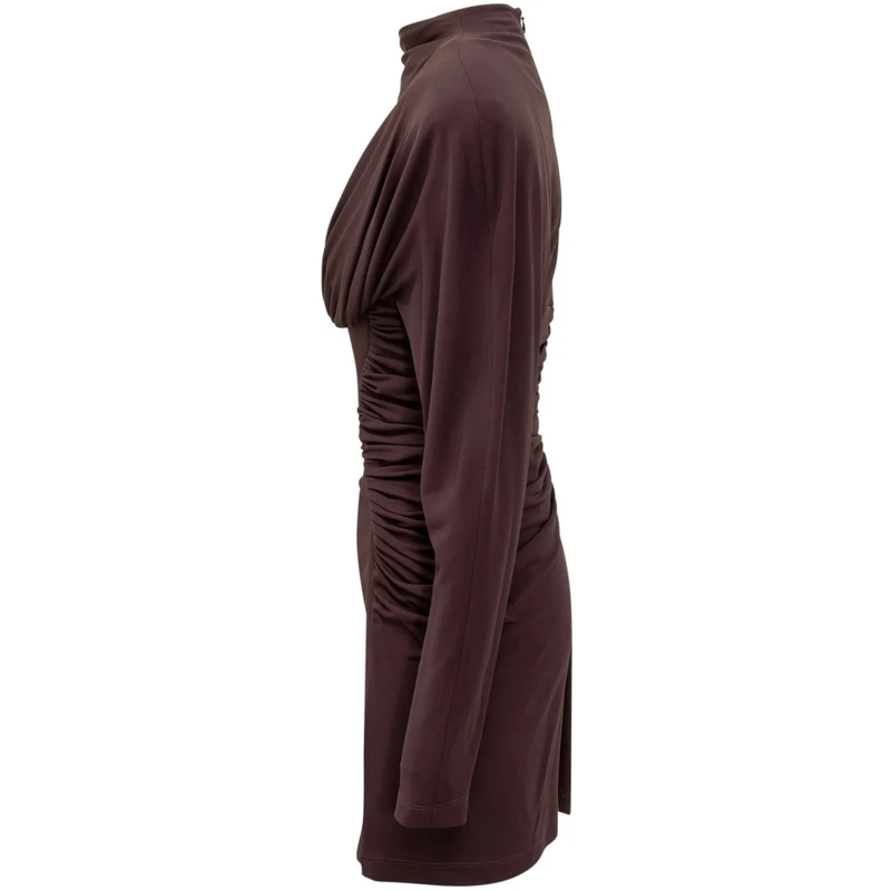 Stella McCartney Mini-robe Abito Stella McCartney Drappeggiato a Maniche Lung braun(Image 3)