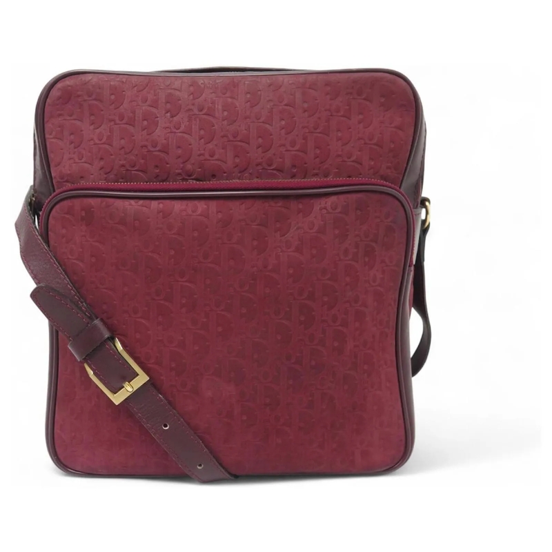 Christian Dior Saddle Bag VINTAGE CHRISTIAN DIOR REISETASCHE OBLIQUE LEDER S rot