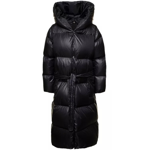 Anitroc Francesca' Black Long Down Coat With Detachable Sl Black 