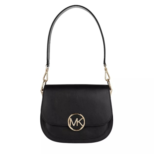 MICHAEL Michael Kors Lillie Medium Saddle Shopping Bag Black Crossbody Bag
