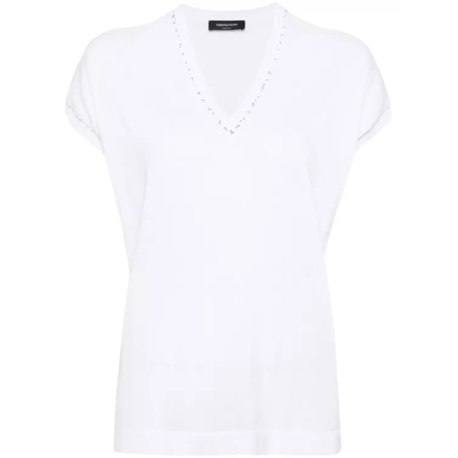 Fabiana Filippi White Sequin-Detailing Top White 