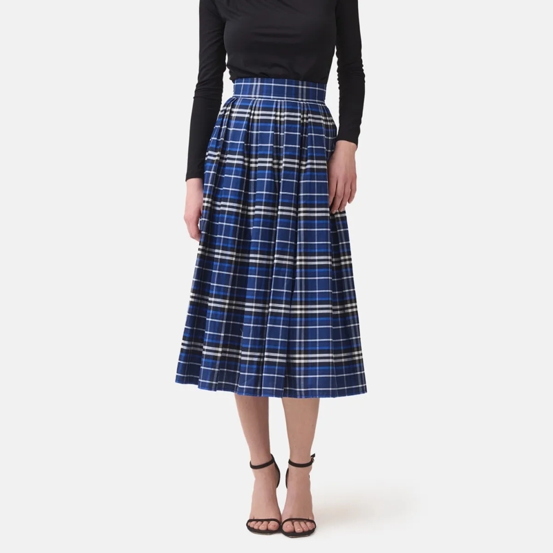 Helene Galwas Midirock Ausgestellter Midirock LILLY blau(Image 2)