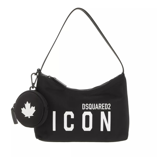 Dsquared2 Icon Shoulder Bag Black Hobo Bag