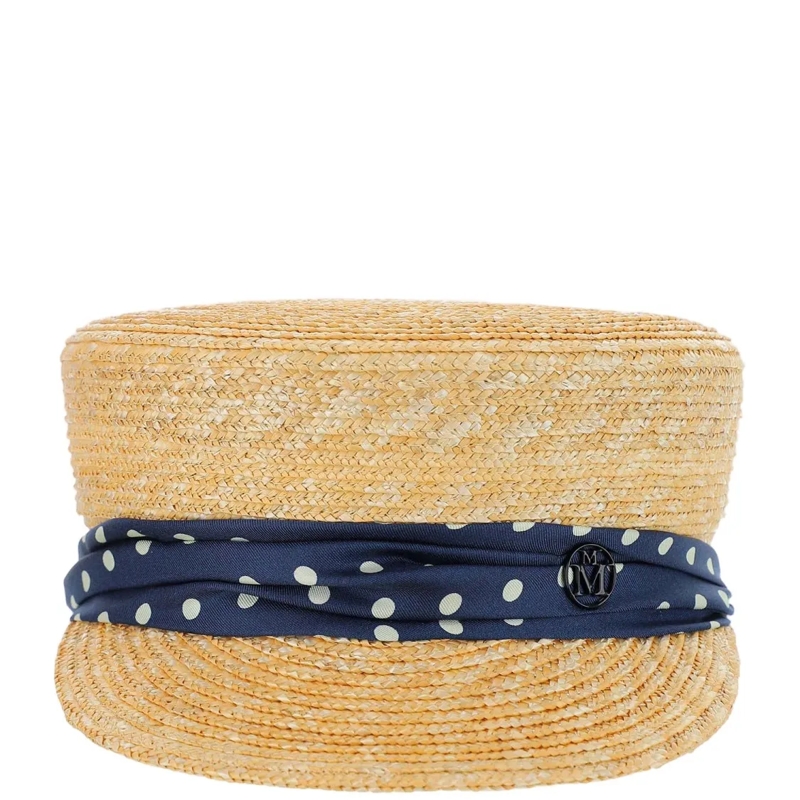 Maison Michel Chapeau Abby Straw And Silk Hat Brown