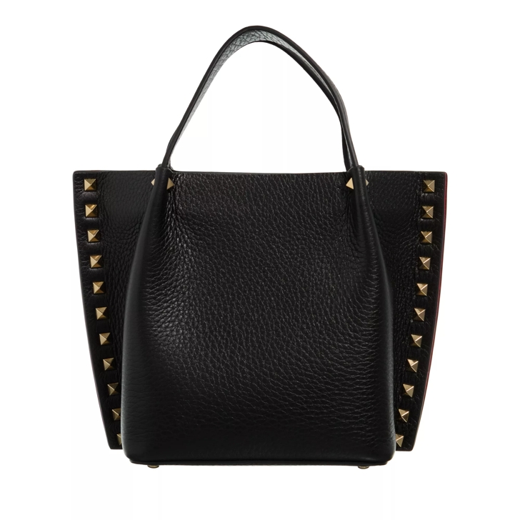 Valentino Garavani Small Tote Rockstud Black Crossbody Bag