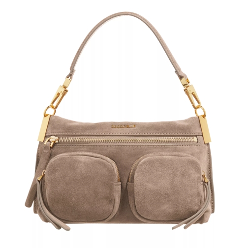 Coccinelle Hyle Suede Warm Taupe Crossbody Bag